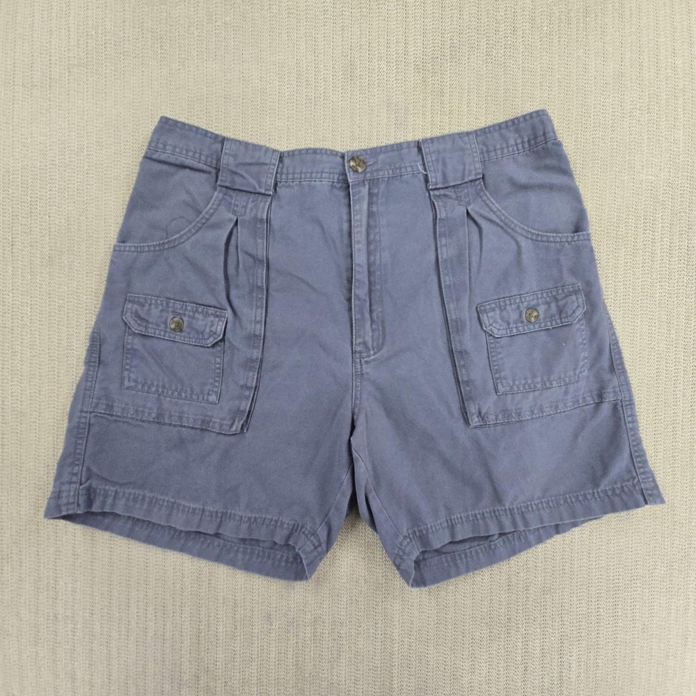 RedHead Cargo Shorts Mens 40 Blue Cotton Canvas Elastic Waist 7 Inseam Casual